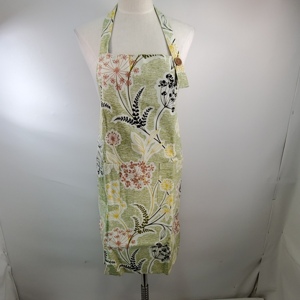 MACY'S FLORAL PRINT APRON ONE SIZE